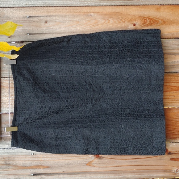 Club Monaco Dresses & Skirts - Club Monaco, Made in Canada, Swirl Embroidered Cocktail Skirt, Silk Cotton Blnd